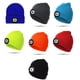 thumbnail image 2 of Gorro con luz LED para niños, regalo para niños y niñas, de invierno, suave, cálido, con luz, recargable por USB, 4 LED de alto brillo (naranja brillante)., 2 of 8