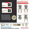 thumbnail image 3 of GYDEK Door knob,Keyed Entry Door Knob with Lock, Interior and Exterior Door Lock, Standard Ball, Satin Nickel, 3 of 8