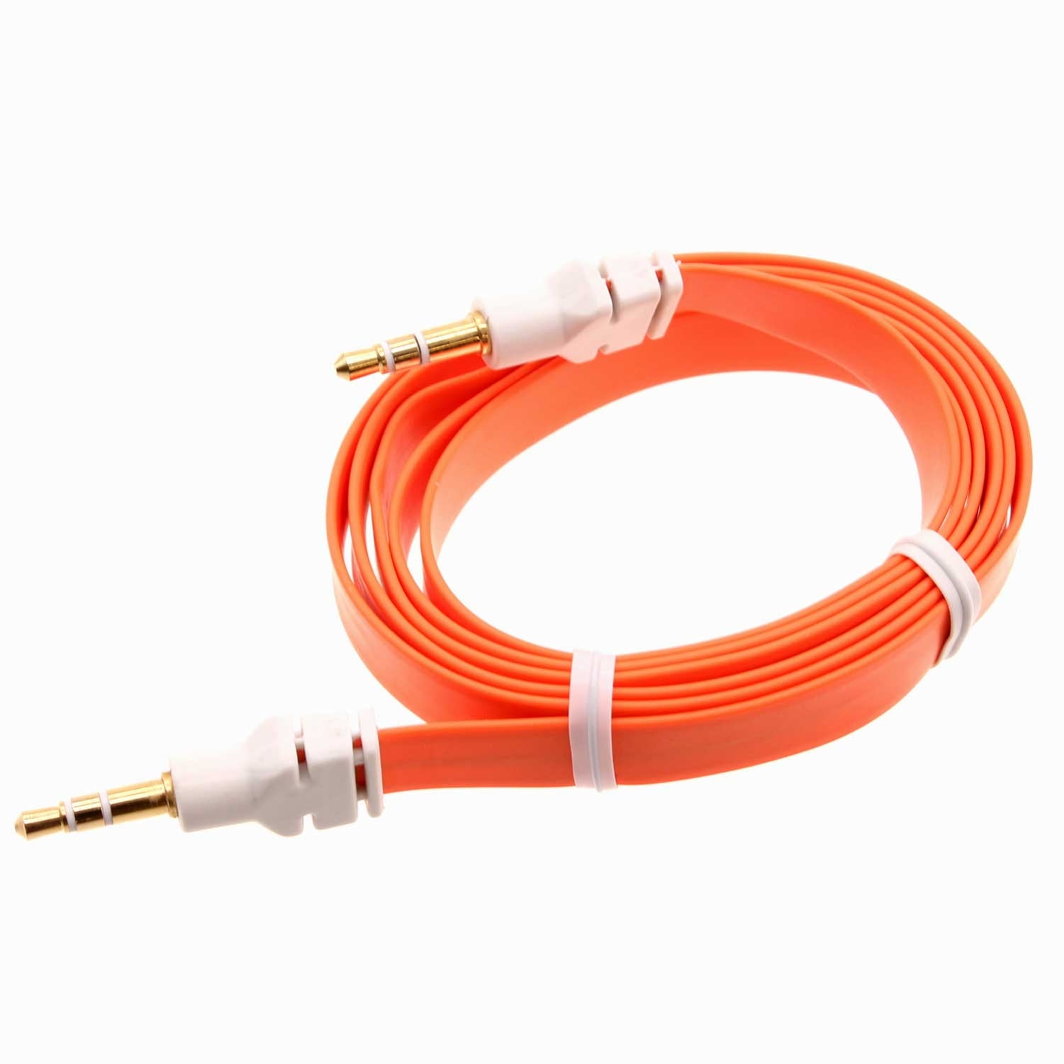 2PCS 3FT 3.5MM AUX AUDIO STEREO CABLE RED SAMSUNG GALAXY S2 S3 NOTE NEXUS 4G 