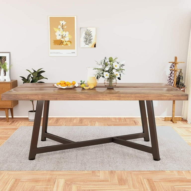 Walmart farmhouse dining table hotsell