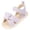 Purple, variant on Baby Girls Boys Sandals Summer Flowers Shoe Rubber Sole PU Leather Mesh Toddler First Walkers Princess Dress Outdoor Shoes (White, 5)