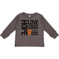 thumbnail image 3 of Inktastic Leukemia Cancer Hope Love Strength Boys or Girls Long Sleeve Toddler T-Shirt, 3 of 5