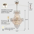 thumbnail image 2 of Jopath Gold Crystal Chandeliers,Large Contemporary Luxury Ceiling Lighting for Living Room Dining Room Bedroom Hallway, 2 of 8