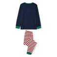 thumbnail image 6 of Family Matching Christmas Pajamas Sets Long Sleeve Letter Print Tops + Striped Pants/Long Sleeve Jumpsuit Sleepwear Set, 6 of 10