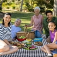 thumbnail image 2 of 80" x 60" Outdoor Picnic Blanket, Extra Large Foldable Lightweight Waterproof Sand Mat for Beach Camping Hiking Park Patio, Dark Blue, 2 of 6