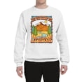 thumbnail image 2 of Wild Bobby Life Was Meant For Great Adventures Mountains Pine Trees Nature Lover Unisex Crewneck Sweatshirt, White, Medium, 2 of 6