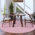 thumbnail image 3 of Round Rugs 5Ft, Pink Burlap Texture Round Area Rug Washable Indoor Throw Carpet, Farmhouse Vintage Pink Soft Non Slip Circle Rug for Cabinet Bathroom Home Decor Aesthetic, 3 of 8