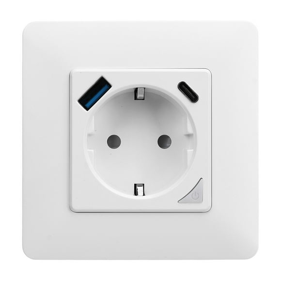 Intelligent Plug, Voice Control Flame Retardant Smart Socket AC100-240V USB Wifi for Factories