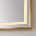 thumbnail image 4 of Vinnova Teruel 36" Rectangle Gold Aluminum Framed LED Wall Mount Bathroom Vanity Mirror, 4 of 9