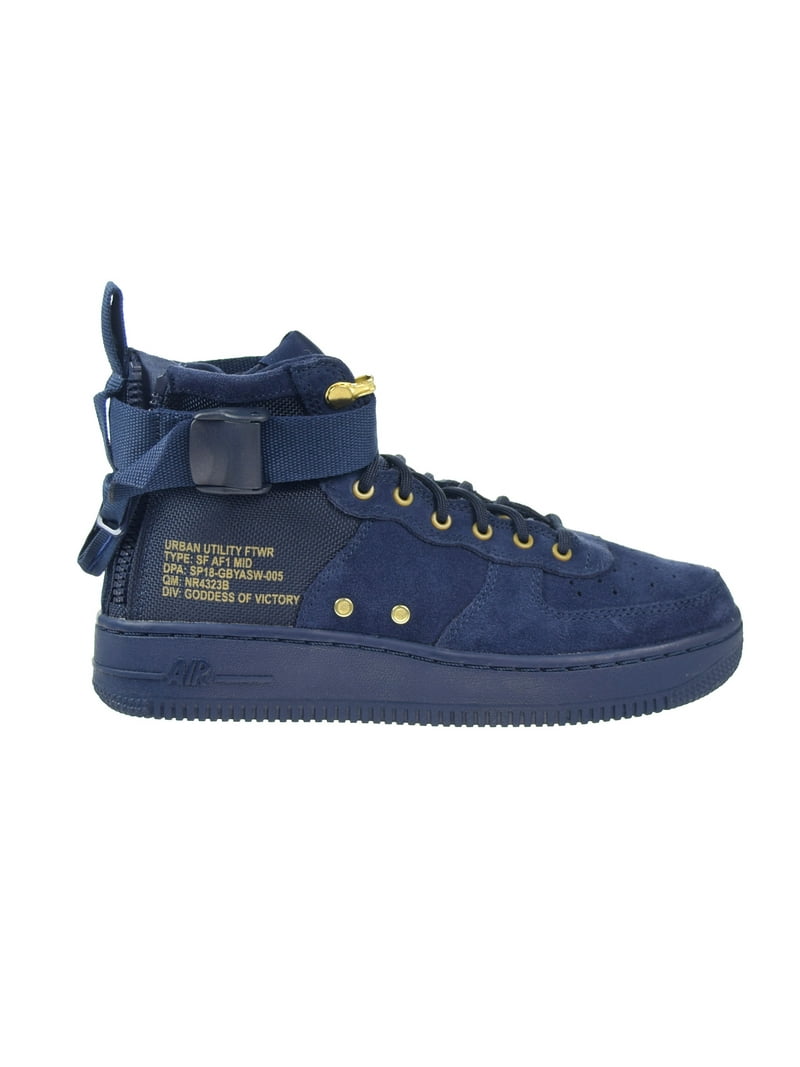 Nike SF AF1 Air Force MID Big Kids Shoes Obsidian Blue/Black aj0424-400 -
