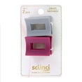 thumbnail image 2 of (2 pack) Scunci Modern Claw Hair Clips, Gray & Magenta, 2-Pieces, 2 of 3