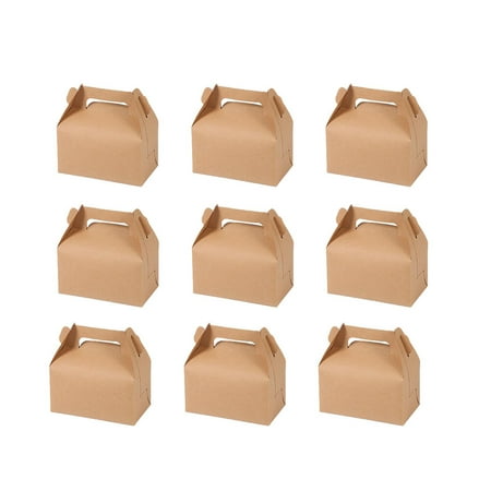 

10pcs 16.2x9x8cm Kraft Paper Portable Cake Box Dessert Fruits Package Containers for Wedding Birthday