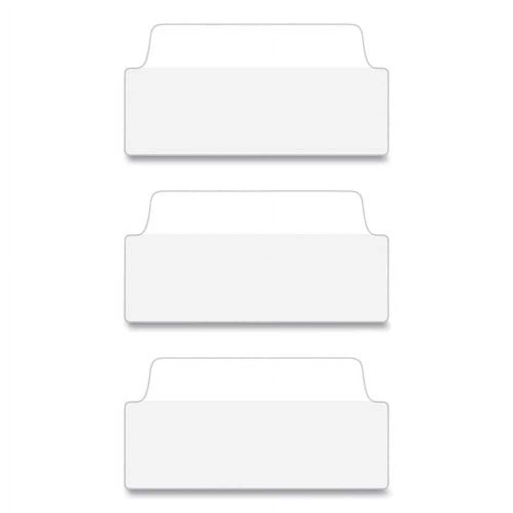 Ultra Tabs Repositionable Tabs, Wide and Slim: 3" x 1.5", 1/3-Cut, White, 24/Pack | Bundle of 10 Packs