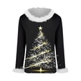 thumbnail image 5 of qucoqpe Women's Christmas Print Crewneck Sweatshirt, Funny Long Sleeve Knit Pullover Top, 5 of 8