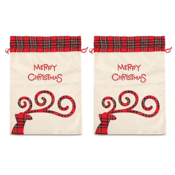Wosthever Paquete de 2 bolsas de regalo de joyería de Navidad, bolsas de recuerdo para aperitivos y galletas de boda, decoración portátil, adornos para Kits de decoración para fiestas Animal