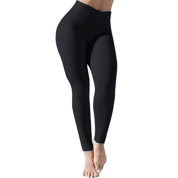 JYYYBF Women's Casual High Waisted Yoga Pants Soft Flare Workout Tummy  Control Pants Leggings with Pockets Black M