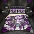 thumbnail image 1 of Pastel Goth Kitsune Mask Bedding Set, Comforter or Duvet, Fox Okami, Anime Bed, 1 of 7