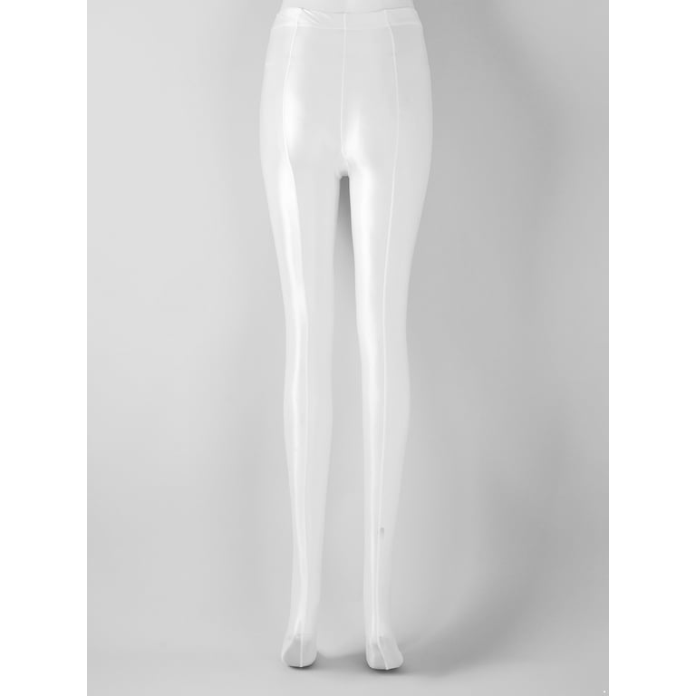 gypsohila　Glossy Pants　white 36 High Waist Penny Legging in White