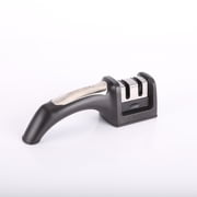 Ergo Chef Fastedge 2 Stage Knife Sharpener, Tabletop Kitchen Knife Sharpener, Tungsten Carbide and Ceramic Inserts, Black