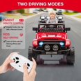 thumbnail image 2 of Royalbelle 12V Kids Ride On Car, Electric Truck with 5MPH Max Speed, Remote Control, Steering Wheel, Accelerator Pedal, Treaded Tires, Music and Story, for Kids Ages 37-96 Months,Red, 2 of 9