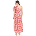 thumbnail image 3 of Vestido asimetrico estampado Roman Fashion /Juvenil, 1734 (Rojo flor) rojo CH, 3 of 6