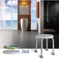 thumbnail image 2 of Taburete para ducha redondo - Banqueta para Baño Ajustable en Altura - Taburete giratorio 360 ° esquí esquí Gafas de esquí, 2 of 5