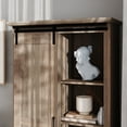 thumbnail image 4 of Emma + Oliver 36" Wide Farmhouse Storage Cabinet with Sliding Barn Door, 4 Adjustable Height Shelves and 2 Fixed Shelves in Graywash, 4 of 14