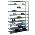thumbnail image 7 of Home Basics 50 Pair Non-Woven Multi-Purpose Stackable Free-Standing Shoe Rack, Grey (2 Pack), 7 of 7