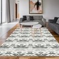 thumbnail image 2 of Hasoo 8' x 10' Rug for Living Room Modern Moroccan Easy-Cleaning Outdoor Rug for Patio, Black White, 2 of 6