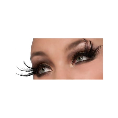 Women's  Black Peacock Costume Eyelashes With Long Ends
