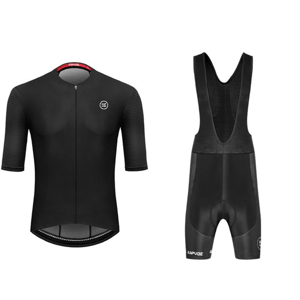 WILLBEST Conjunto de Ropa Deportiva de Ciclismo de Verano para Hombre y Mujer, de Lana Cálida y Pantalones Cortos con Tirantes, de Manga Media.