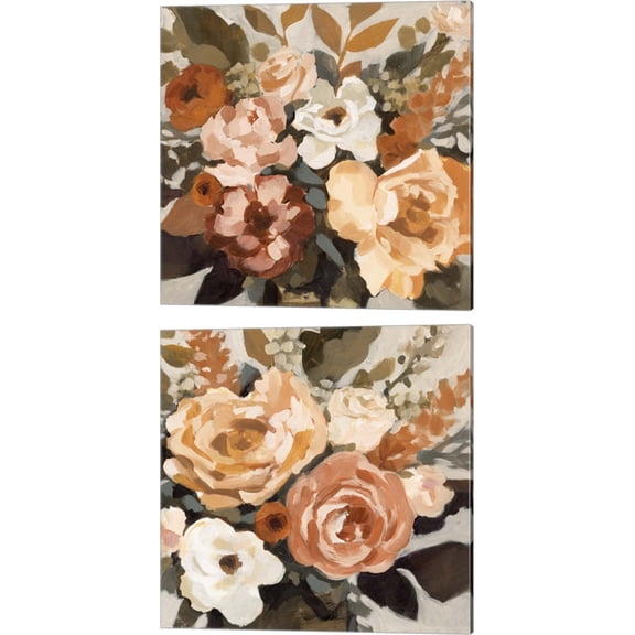 Great Art Now Autumnal Arrangement by Victoria Barnes 2 Piece Canvas Art Set Each 14W x 14H