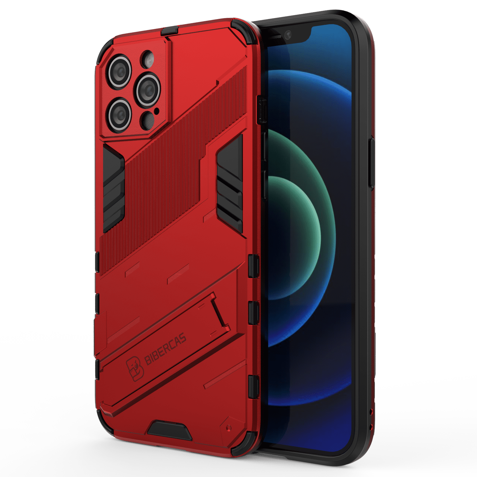 iPhone 11 Pro Case, TOPSHE Ultra Slim Heavy Duty Hybrid Rugged Shockproof  Back Case with Kickstand Protective Cover for Apple iPhone 11 Pro, Red