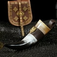 thumbnail image 4 of Mythrojan The Tournament Champion Viking Authentic Medieval Inspired Wine/Mead Mug with Brown Leather Holder, 4 of 5