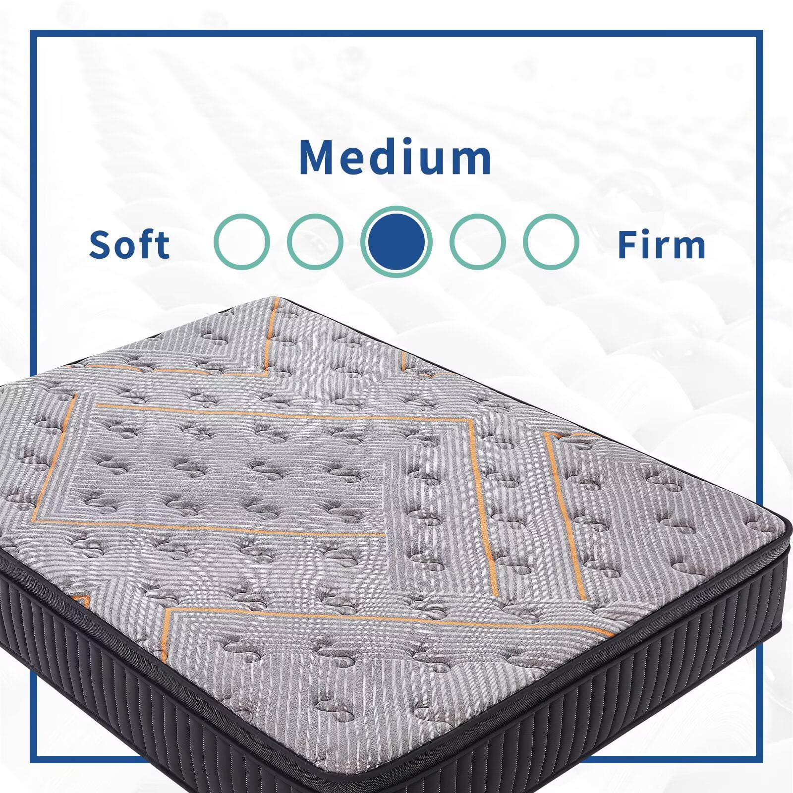 Twin Mattress 10 Inch Mattresses Twin Size in a Box,Superior Hybrid Mattress with Memory Foam for Extra Lumbar Support,Maximum Support,Zoned Spring, Medium Firm