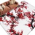 thumbnail image 6 of Red Plum Area Rug 8x10 Washable Rug Non Slip Nature Flowers Branches Chinese Painting Large Area Rug Soft Stainresistant Indoor Floor Carpet for Living Room Bedroom Home Office Dining Room Nursery, 6 of 8