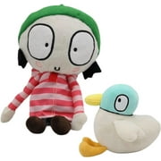 New Sarah and Duck Plush Toy,10In Sarah and Duck Plush Toy,Fun Plush Toys for Kids and Fans Beautifully Fun Halloween Christmas Merch Plush Doll Gifts (2 Pcs)