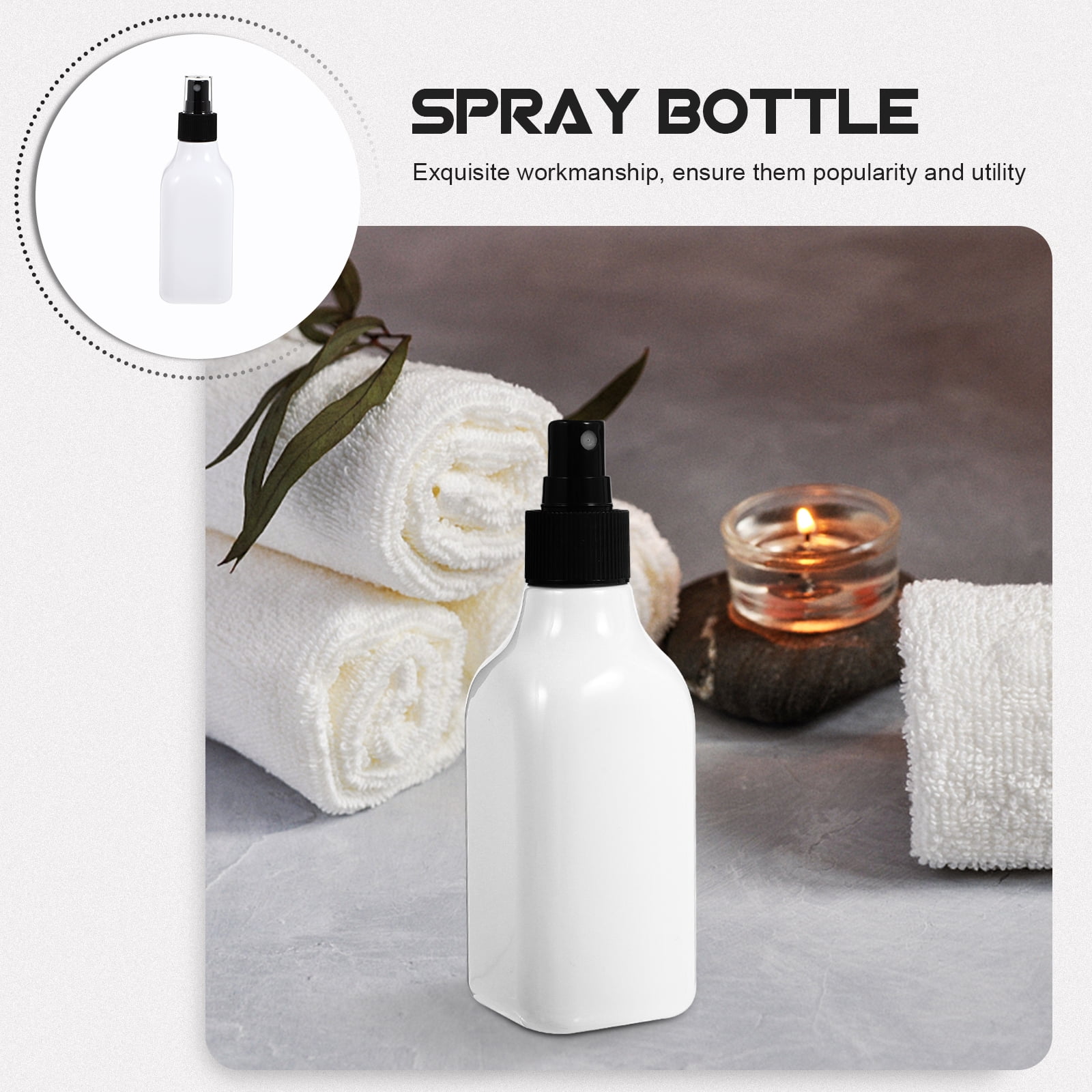 YSNOOWE 10Pcs Black Spray Bottles Refillable Travel Containers for Home Use
