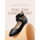 thumbnail image 3 of Flats para mujer DREAM PAIRS negros con tiras elásticas en el tobillo talla 5.5, 3 of 7