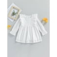 thumbnail image 2 of Bagilaanoe Toddler Baby Girl Lace Dress Long Sleeves A-line Princess Dresses 2T 3T 4T 5T 6T Kids Casual Swing Sundress, 2 of 9