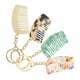 thumbnail image 5 of 4 llaveros de peine, mini peine de viaje, peine de dientes anchos, decoraciones, 5 of 8