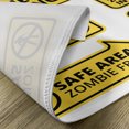 thumbnail image 5 of Ambesonne Zombie Place Mats Set of 4, Safe Area Zone, Standard Size, Yellow Black, 5 of 6