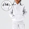 thumbnail image 4 of SonxaHe Big Girl's Hooded Sweatshirt Long Sleeve Letter Print Hoodie Kids Comfy Loose Streetwear Shirt White,Sized 9-10, 4 of 6