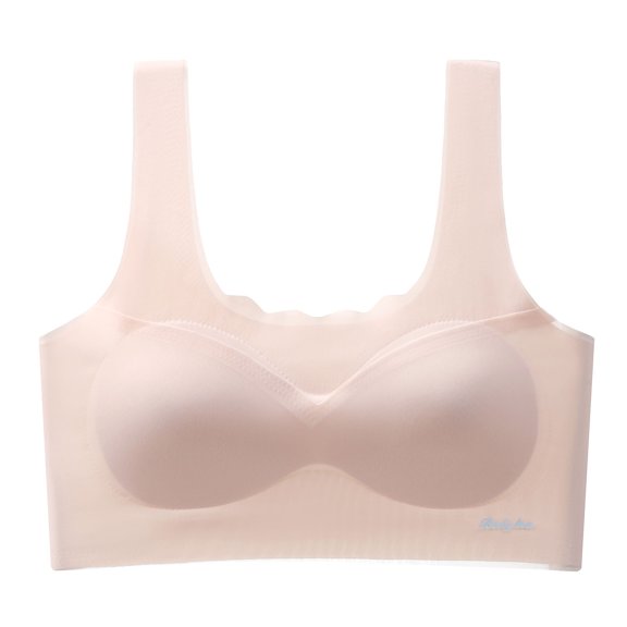 AJTQTH Girls Bras for Youth Teens Cute Solid Color Comfortable Fit Bras Soft Suspenders U-Neck Breathable Lightweight Comfy Underwear Pink 11 Years