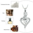 thumbnail image 4 of Heart Urn Necklace for Ashes for Women Cremation Jewelry Rose Flower Eternity Memorial Forever in My Heart Ashes Keepsake, Adjustable Silver Chain 20+2 Inches, 4 of 8