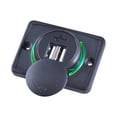 thumbnail image 2 of Homekingdee Dual USB Car Charger Socket with LED Light - 12V 24V Input for Cars, Buses, Boats, 2 of 7