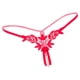 thumbnail image 2 of Lady Sexy Entrepierna Abierta Bragas Sin Entrepierna Tangas De Flores Huecas De Tiro Bajo Rojo SM SunniMix Bragas sin entrepierna para mujer, 2 of 7