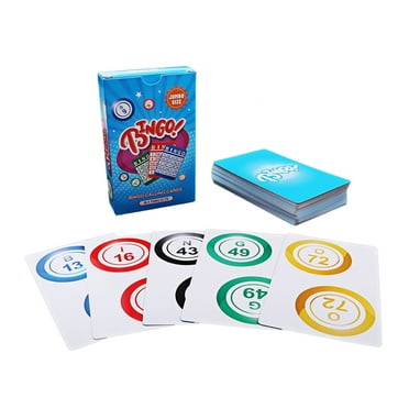 GSE Professional Jumbo Bingo Calling Cards for Bingo Game, Plastic Coated Bingo Playing Cards Deck with High Visibility Numbered