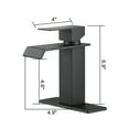thumbnail image 7 of Single handle single hole waterfall spout bathroom faucet with deck plate, 7 of 7