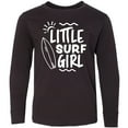 thumbnail image 3 of Inktastic Little Surf Girl with Surfboard Long Sleeve Youth T-Shirt, 3 of 5